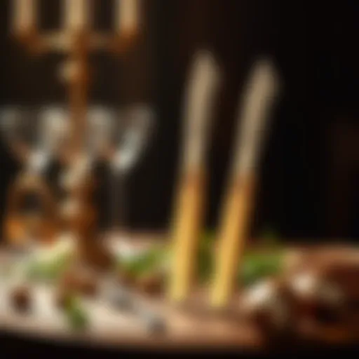 Exquisite personalized knife set displayed elegantly