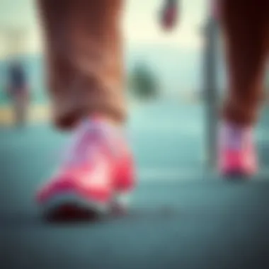 Elegant pink cycling shoes showcasing modern design.