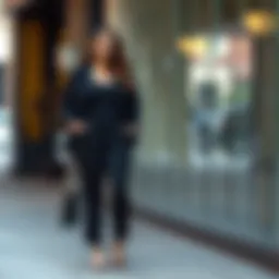 Elegant plus size ankle pants outfit for a casual outing