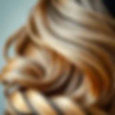 Close-up of beautiful waves created with the headband