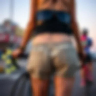 Cultural significance of scrunch butt bike shorts illustrated.