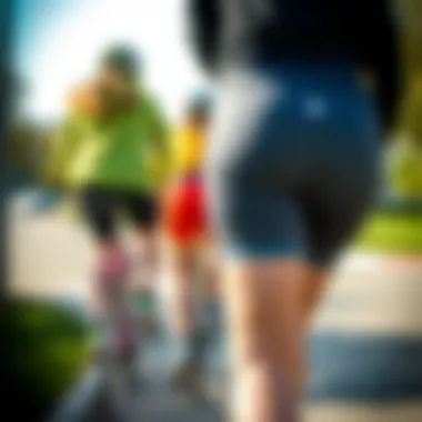 Stylish scrunch butt bike shorts showcasing their unique design.