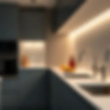 Elegant silicone gap cover enhancing a modern kitchen space