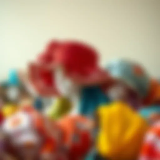 Vibrant collection of silk bonnets in various styles and colors