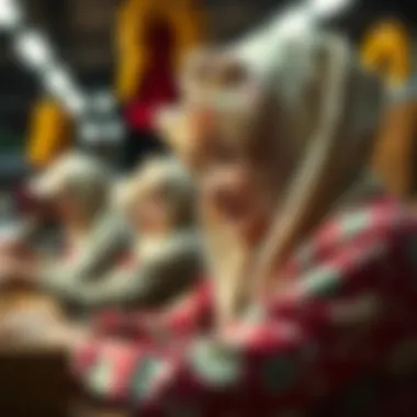 Silk bonnet manufacturing showcasing intricate craftsmanship