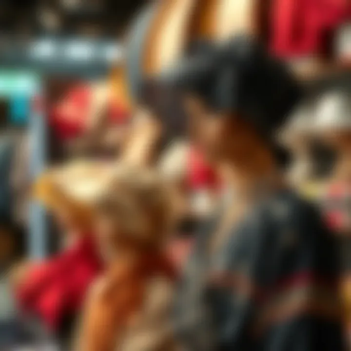 Trendy silk bonnets displayed in a retail setting