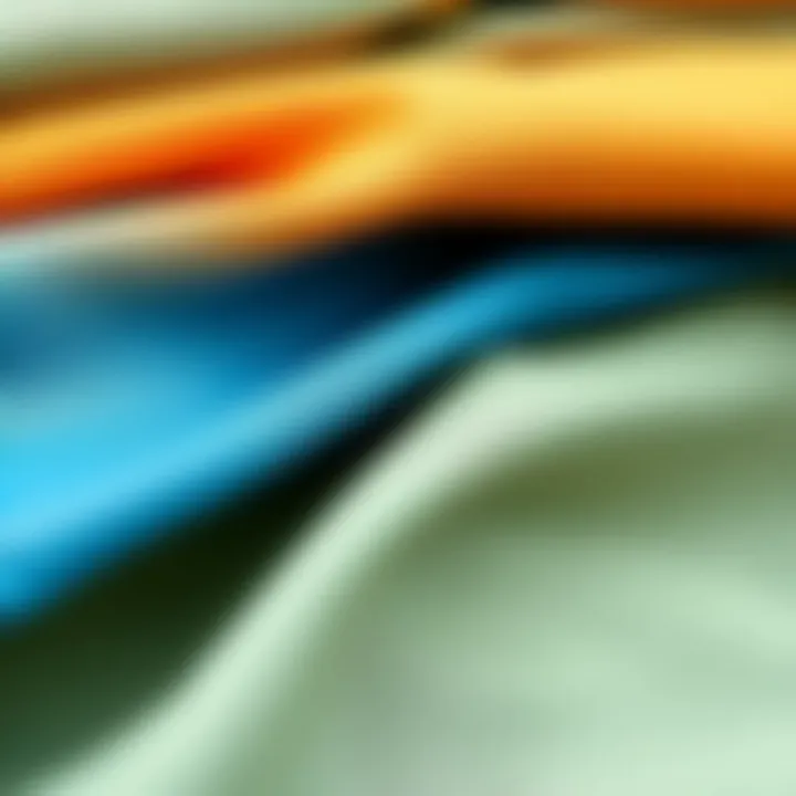 Close-up of fabric textures used in spring capris