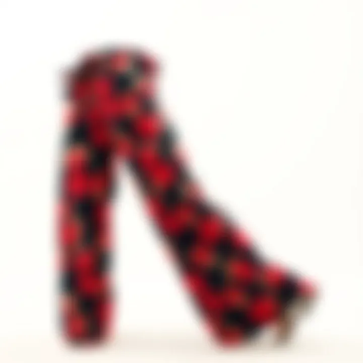 A stylish pair of spring capris in a vibrant floral pattern