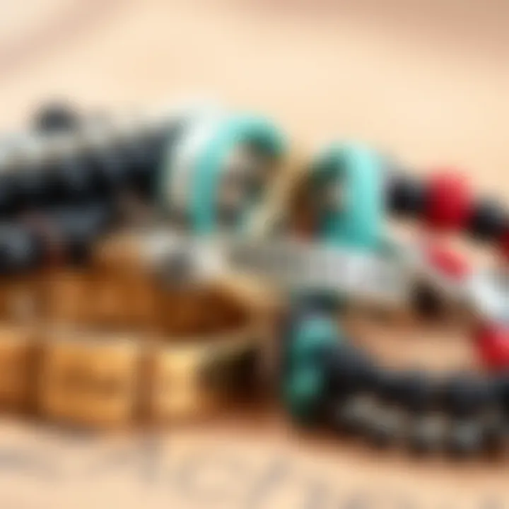 Variety of Bracelet Styles Different styles of personalized bracelets showcased together