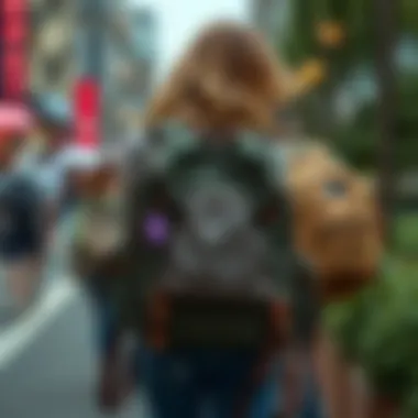 A collection of backpacks reflecting current fashion trends