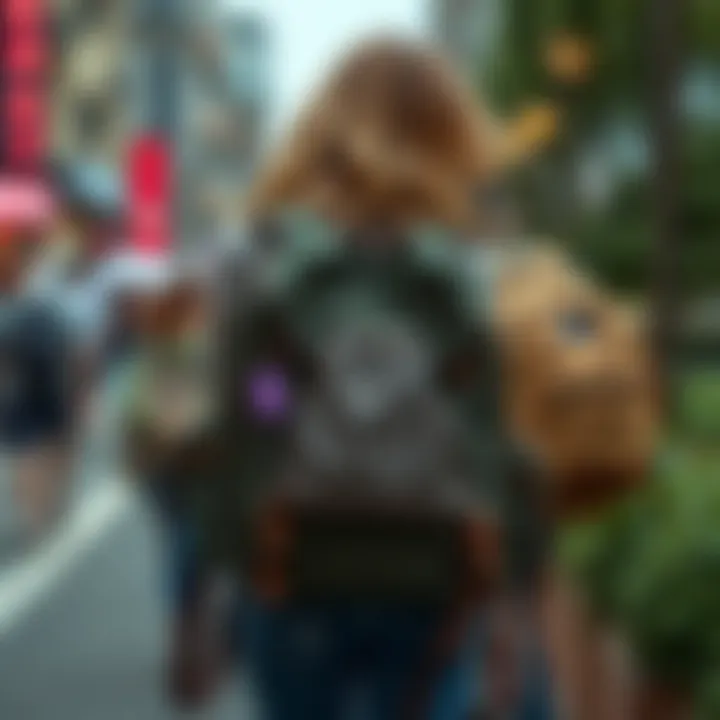 A collection of backpacks reflecting current fashion trends