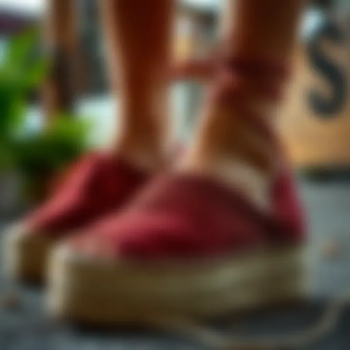 Sustainable materials used in the production of espadrille footwear