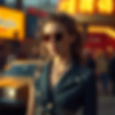 A stylish individual showcasing a modern interpretation of a 60s disco dress