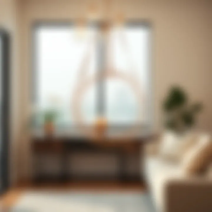 Stylish rose gold wreath displayed in a modern interior