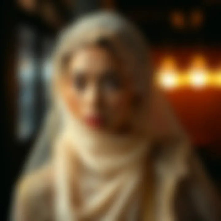 An artistic representation of the cultural significance of the glitter veil over different cultures