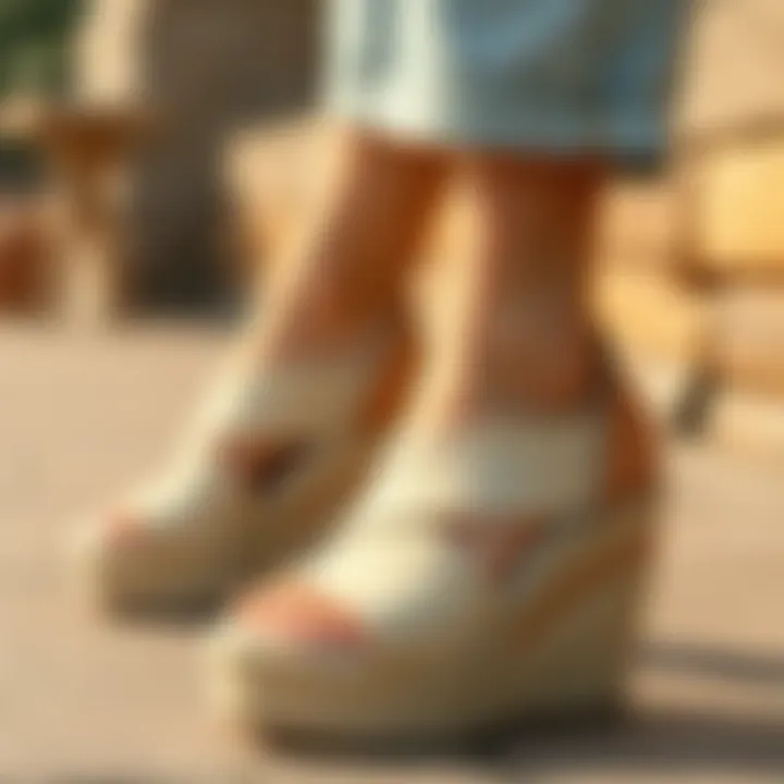 Trends in Woven Wedge Sandals Current trends featuring woven wedge sandals in fashion