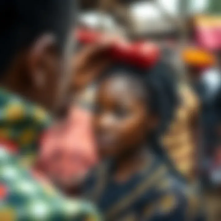 Cultural Significance of Hot Combing Cultural representation of hot combing in a community setting