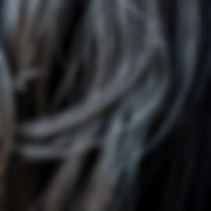 Close-Up of Synthetic Wig Fibers Close-up of synthetic wig fibers showcasing texture and shine