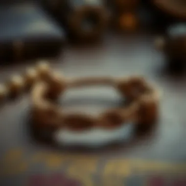 A historical representation of the lucky knot bracelet’s origins and its cultural impact.