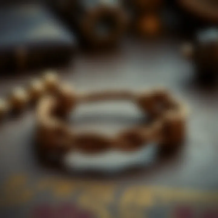 A historical representation of the lucky knot bracelet’s origins and its cultural impact.
