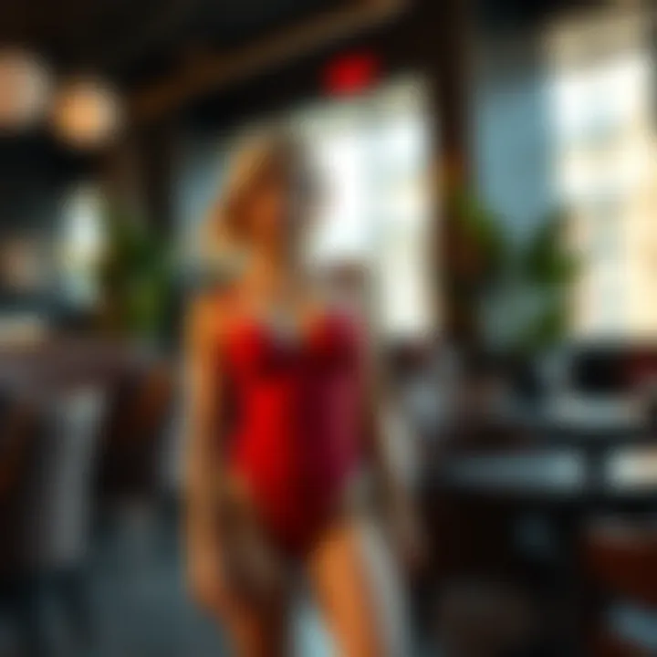 Stylish outfit featuring breathable shapewear in a chic setting