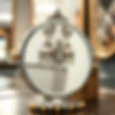 Artistry in Reflective Design Mirrored surface showcasing intricate detailing