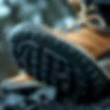 Close-up view of anti-slip sole texture showcasing grip