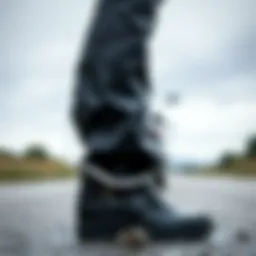 Durable motorcycle boot covers showcasing waterproof material