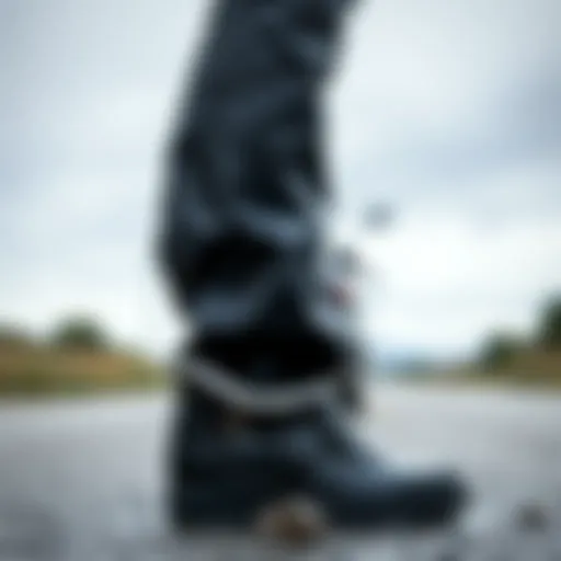 Durable motorcycle boot covers showcasing waterproof material