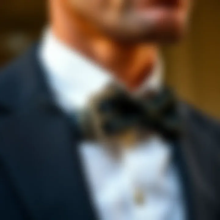 A fashionable individual accessorized with a prominent buckle, exuding sophistication.