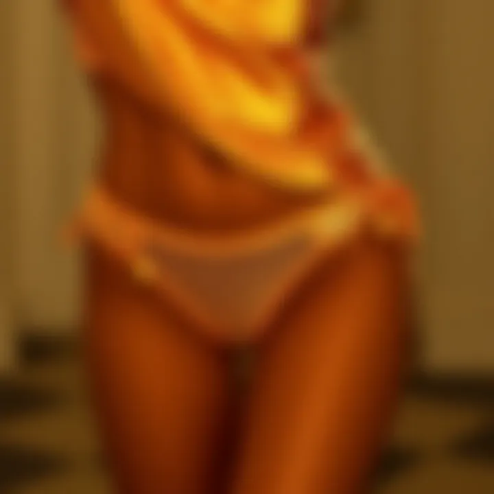 Aesthetic appeal of gold in fashion highlighted through luxurious fabric.