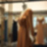 Elegant split sleeve dress on display