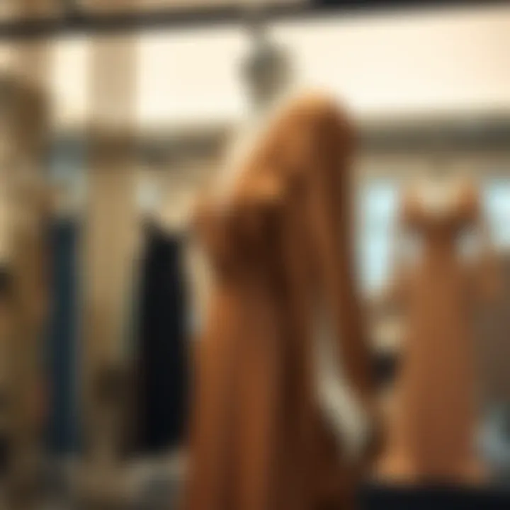 Elegant split sleeve dress on display