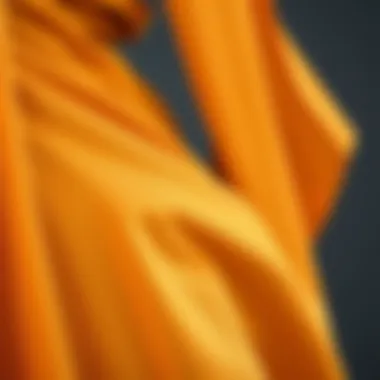 Close-up of unique fabric textures in split sleeve dress