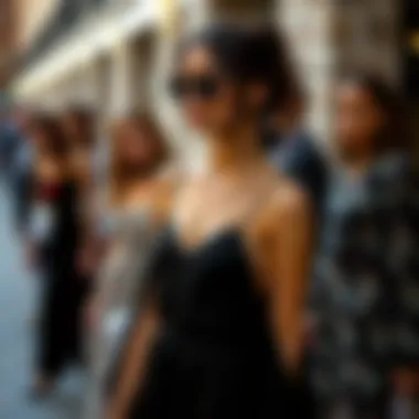 Fashion-forward individuals wearing split sleeve dresses