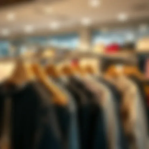 Creative display of adhesive hooks showcasing various clothing items.