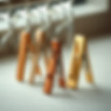 Historical Evolution of Hanger Clothes Pins A vintage collection of hanger clothes pins showcasing their evolution over time