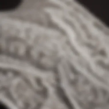 Various types of stretch lace elastic arranged artistically
