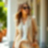 Stylish summer blazer paired with casual attire