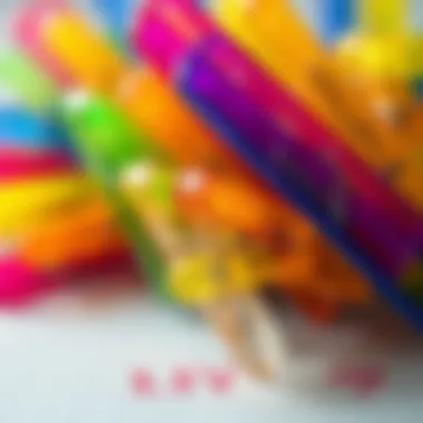 A colorful DIY project featuring clear clothespins as a key component.