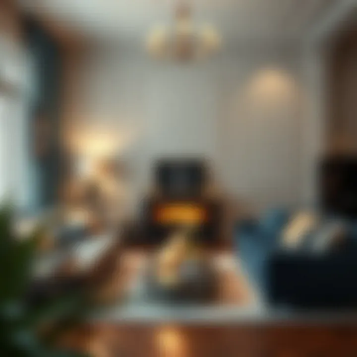 Elegant mini chalkboard sign in a beautifully arranged living room