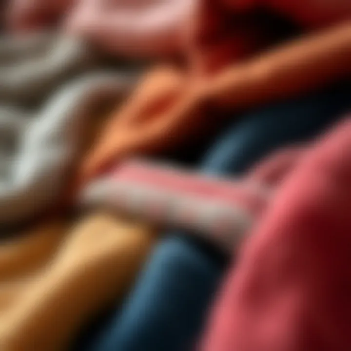 Various types of thermal knit fabric samples