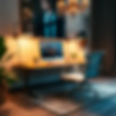 Elegant under desk rug protector enhancing workspace elegance