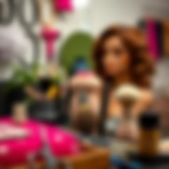 Essential Tools for Wig Care and Styling A chic display of tools for wig maintenance and styling