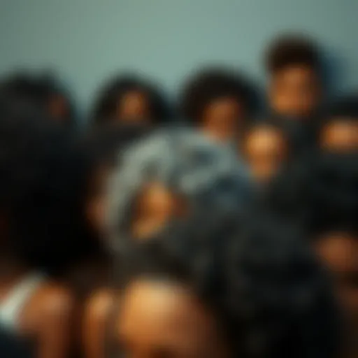 Diverse Styles of Nappy Hair Wigs An array of nappy human hair wigs showcasing various styles and textures