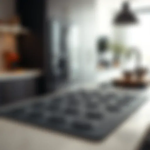 Silicone drip mat in a modern kitchen setting