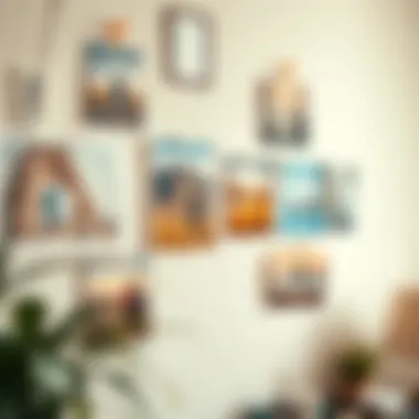 Creative wall display using double-sided tape