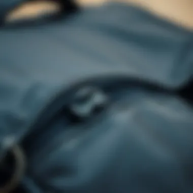Close-up of high-quality materials used in a waterproof bag