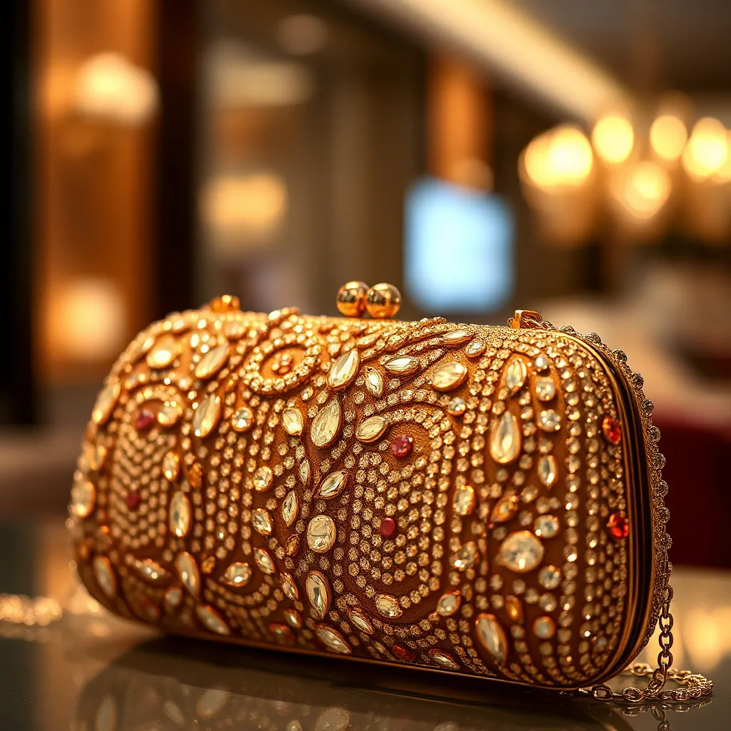 Exploring the Allure of Gold Rhinestone Purses